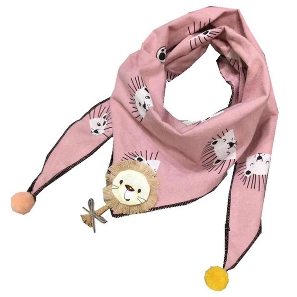 

scarves & wraps autumn winter children scarf fashion girls lion triangle toddler boys neck wear baby, Red;brown