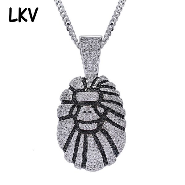 

hip hop jewelry with zircon gorilla necklace pendant, Silver