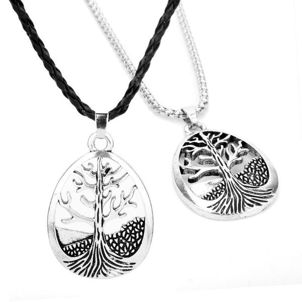 

tree of life necklace men jewellery steampunk necklaces pendants link chain rope accessories choker charms fashion chains, Silver