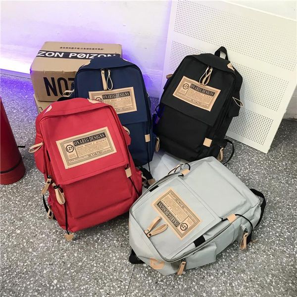 

backpack 2021 waterproof men travel pack college style oxford cloth junior high school student schoolbag