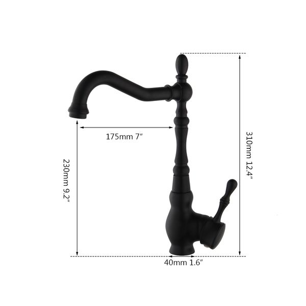 

kitchen faucets matte black water tap swivel spout sink basin vessel vanity lavatory mixer hktz