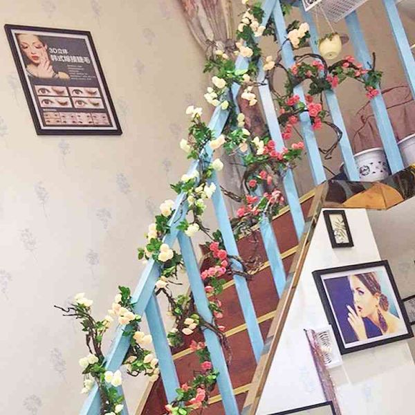 

artificial plastic decorative wall hanging simulation flower vine rose