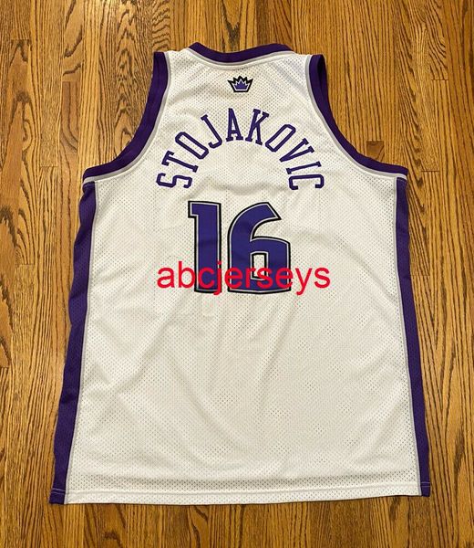

stitched peja stojakovic vintage sewn basketball jersey embroidery size xs-6xl custom any name number basketball jerseys, Black