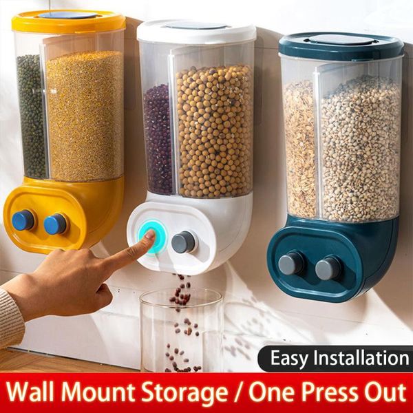 

storage bottles & jars candy classified tank, rice bucket, box for household grain, beans can pet dog food store kitchen organize