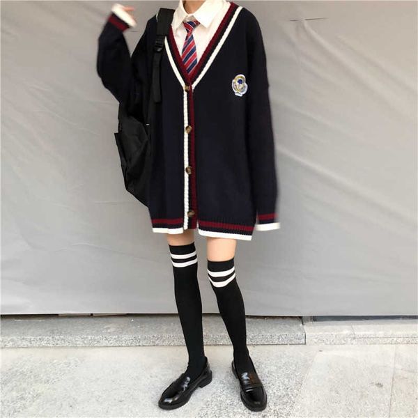 Winter Casual Japaner Ins College Fun Stick Mode große Größe loser weiblicher Punk Langarm Vintage Harajuku Jacke 210608