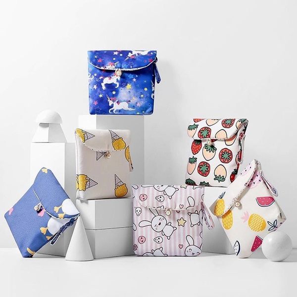

storage bags 1pcs girls sanitary pads pouch cute diaper napkin bag coin purse jewelry organizer case