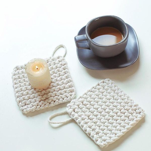 

mats & pads 1pc cotton boho style hand-woven non-slip padded western placemat home daily use decoration