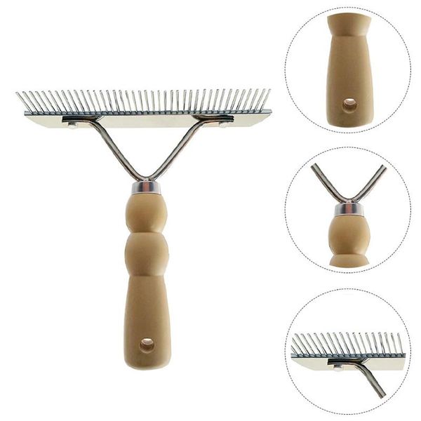 

nail brushes 1pc horse hair comb practical cleaning grooming supply, Yellow