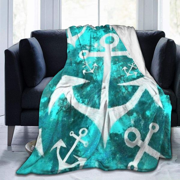 

Ultra-Soft Micro Fleece Blanket,Anchor Maritime,Home Decor Warm Throw Blanket for Couch Bed,50"X 40"
