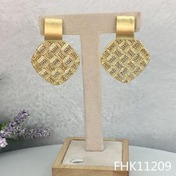 

earrings & necklace yuminglai dubai gold jewelry unique stud for women fhk11209, Silver