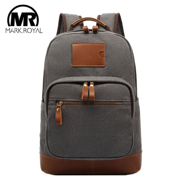 

backpack markroyal fashion man's canvas large capacity rucksack shoulder school bag vintage mochila drop