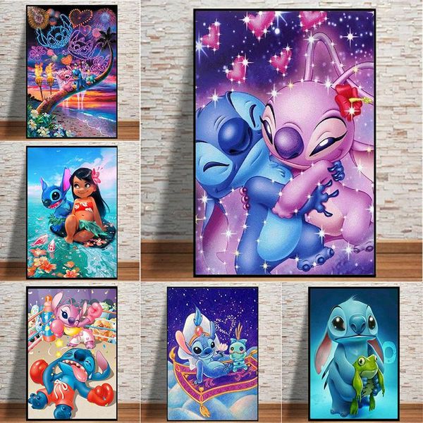 

paintings art cartoon pin and angel picture canvas poster retro metal wall sticker el bar home decoration