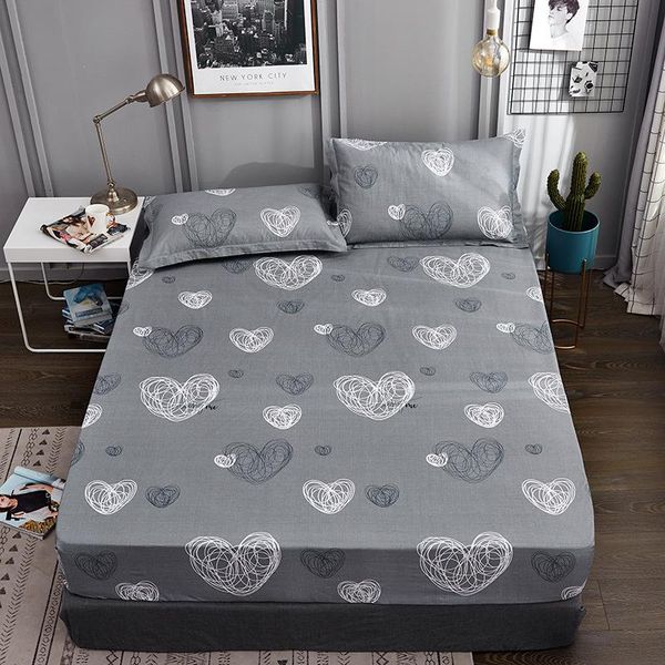 

sheets & sets print fitted sheet for single double bed kids adults 100% cotton (no case) xf748-25