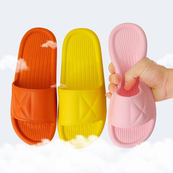 

slippers women men shoes summer bathroom slipper couple indoor sandals fashion home non-slip floor flip flop, Black