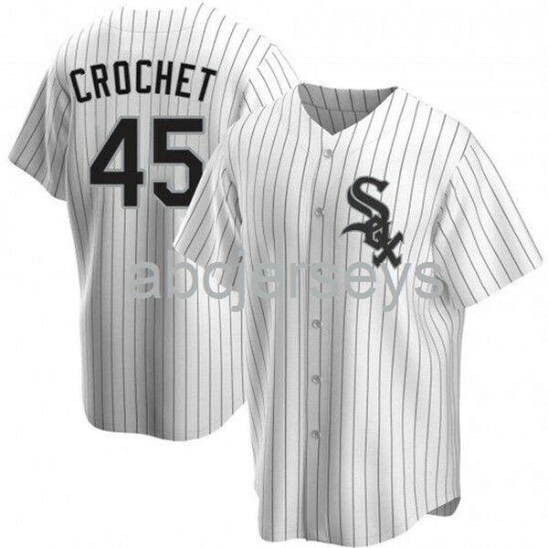 

garrett crochet #45 white baseball jersey xs-6xl, Black