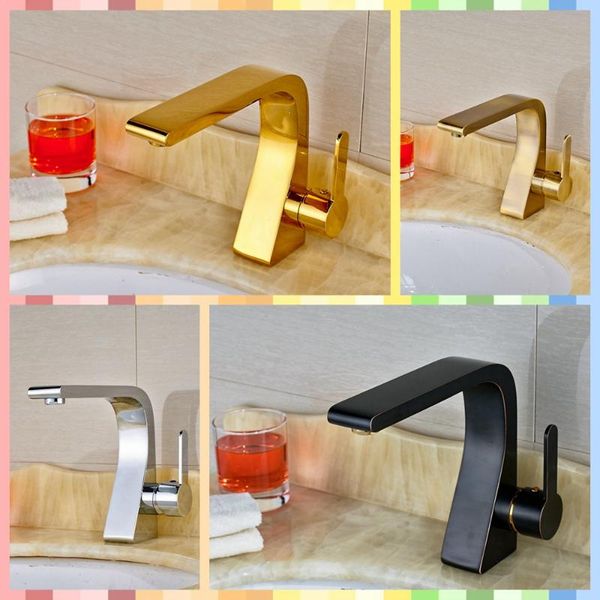 

bathroom sink faucets uythner deck mounted single handle hole faucet mixer tap brass