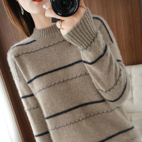 

half high neck sweater women's 2021 autumn winter korean version new bottomed long sleeve inside with slim fit pullover top, White;black