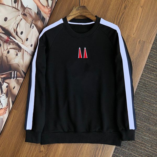 

brand hoodie 21ss a&w mens casual sweatshirts pullover crew neck long sleeve embroidered comfortable warm clothes multiple colors, Black