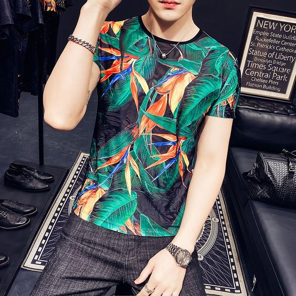 

men's t-shirts men t shirt wear han edition cultivate morality man printing web celebrity ice silk short with sleeves b333 t1505 p40, White;black
