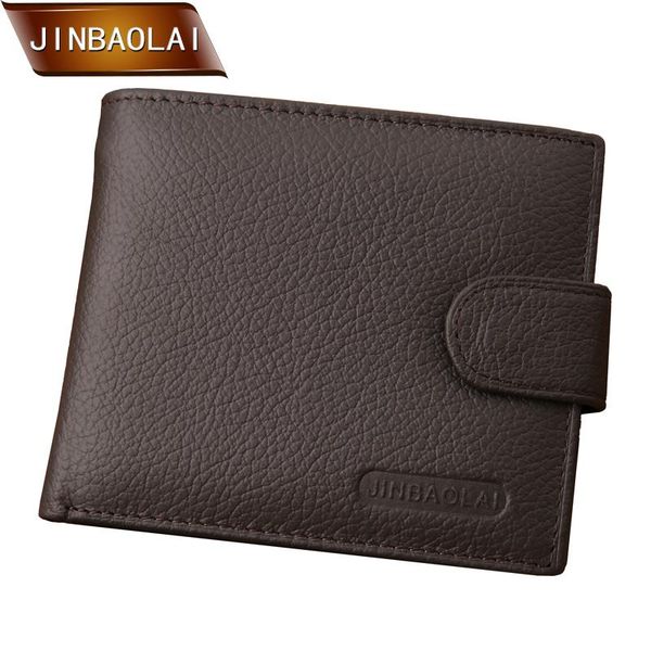 

wallets jinbaolai wallet men genuine leather designer with coin pocket male card holder bifold short purses carteira, Red;black