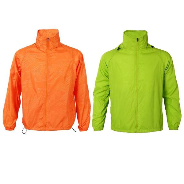 

men's jackets 2x outdoor cycling running waterproof windproof jacket rain coat  orange / fruit green, Black;brown