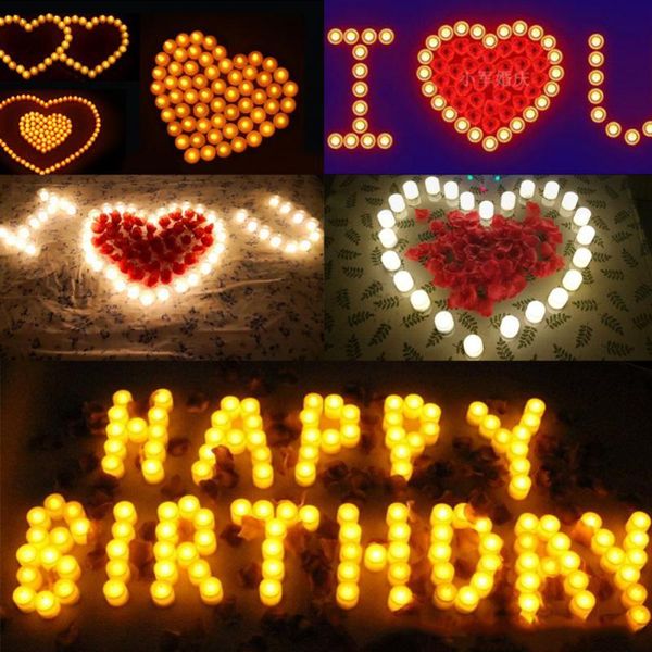 

24pcs flameless led tealight candles battery operated colorful pillar candle bluk for romantic home dating decorations