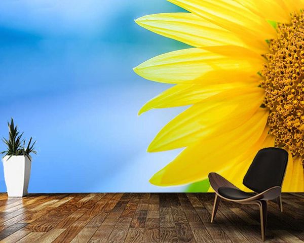 

papel de parede sunflower 3d wallpaper,living room tv wall children's bedroom papers home decoration wallpapers