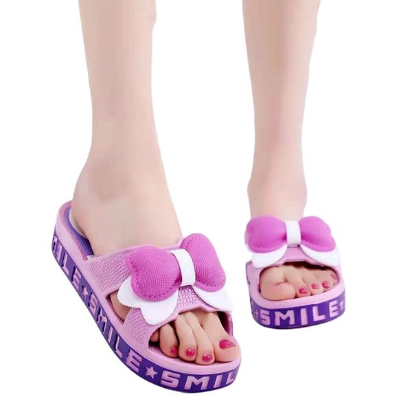 

bowknot cute slipper for women girl home slipper, Black