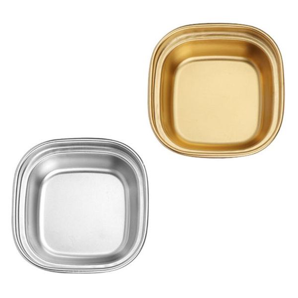 

dishes & plates 2pcs household seasoning stainless steel serving trays for kitchen