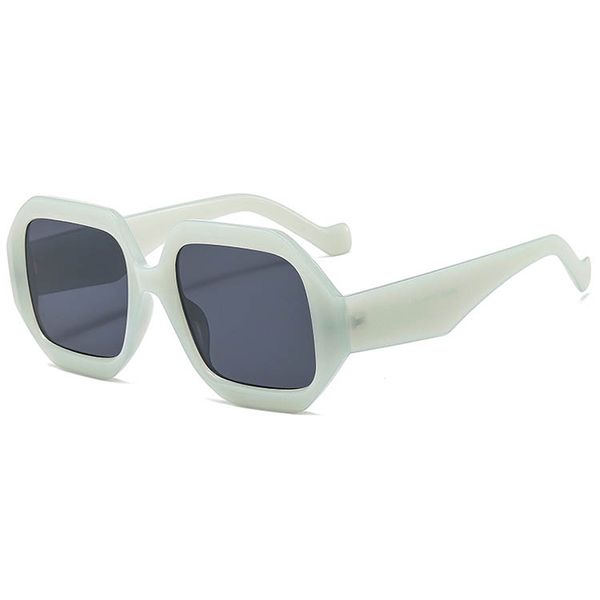 

simple octagonal frog eyes style fashion sunglasses large plastic solid candy frame with square lenses glasses 5 colors wholesale, White;black