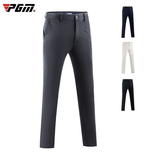 

pgm golf men's autumn winter high elastic sports pants slim and warm, Black