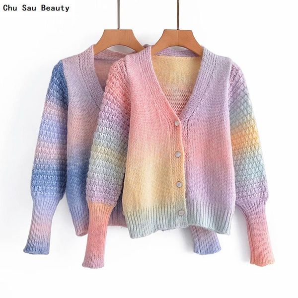 

women's knits & tees thick line color stitching knitted cardigan jacket autumn/winter ladies casual single-breasted long-sleeved sweate, White