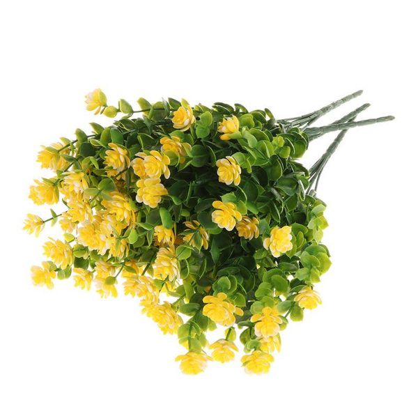 

decorative flowers & wreaths artificial simulation milan grass plastic money flower outdoor plant green window home garden wedding
