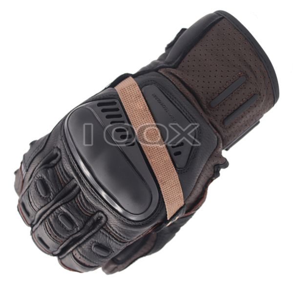 

new motorcycle glove brown genuine leather motorbike mx racing gloves
