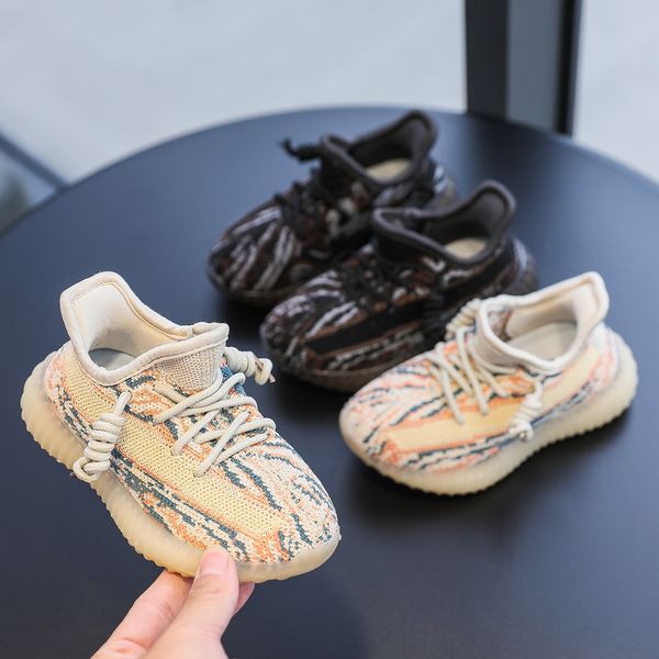 

kids shoes breathable sneakers soft sole knaye west trainers infant children big boys and girls chaussures pour enfants, Black;red