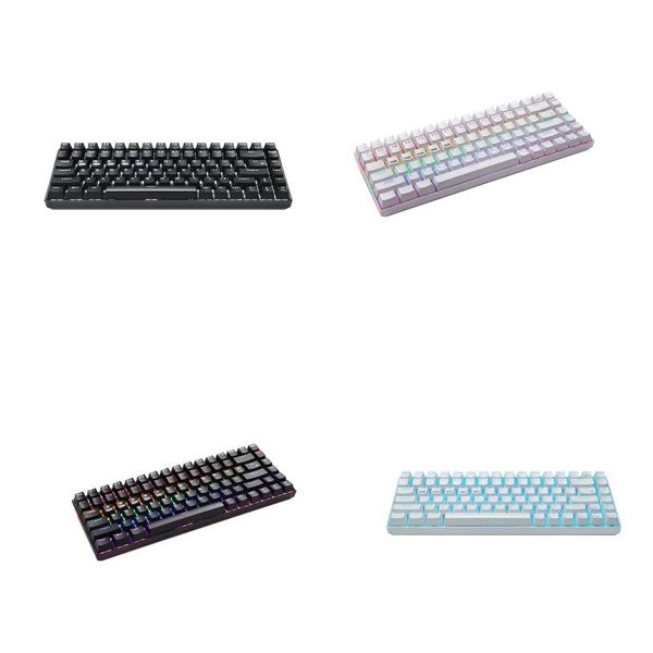 

keyboards anti-slip gaming keyboard with 84 keys wireless mechanical bluetooth rainbow-colored quiet ergonomic water-resistant