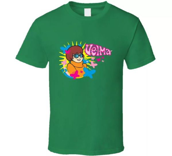 

velma scooby doo cartoon girl power t shirt, White;black