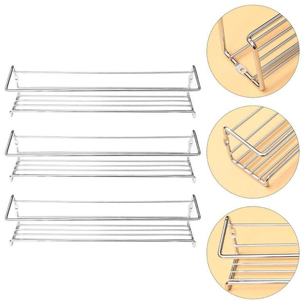 

3pcs kitchen seasoning storage rack spice wall mounted shelf & organization