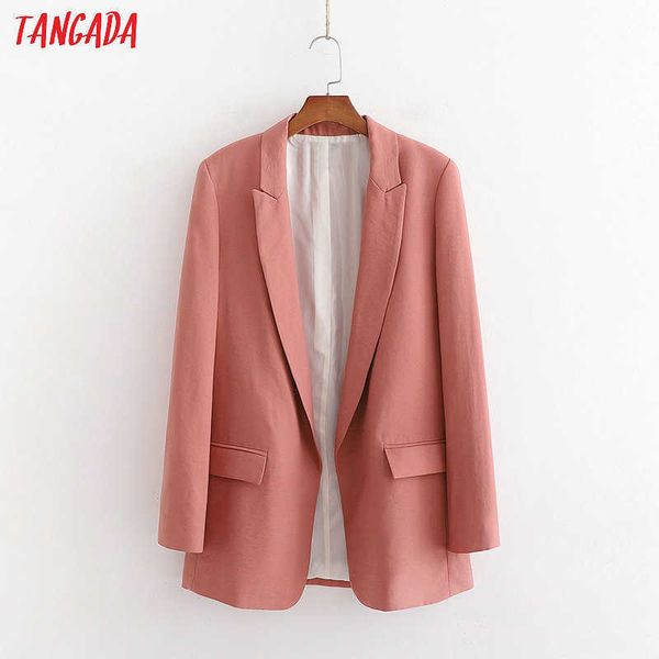 

tangada women vintage solid blazer fashion female long sleeve elegant jacket ladies work wear blazer suits 1d205 210609, White;black