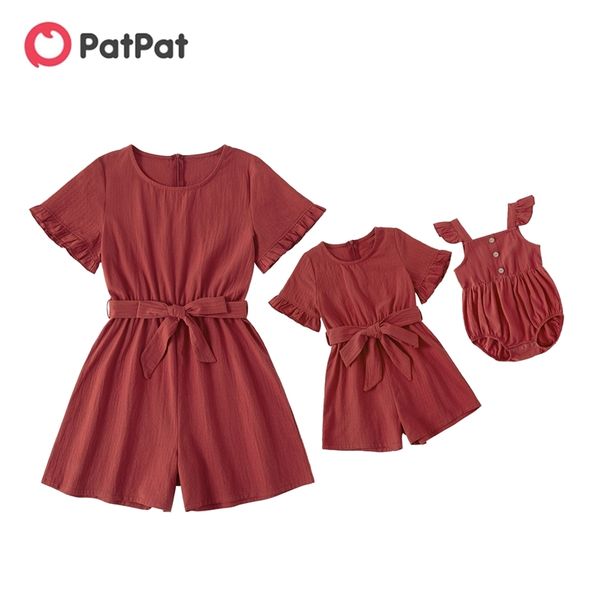 

arrival mommy and me solid red matching jumpsuits 210528, Blue