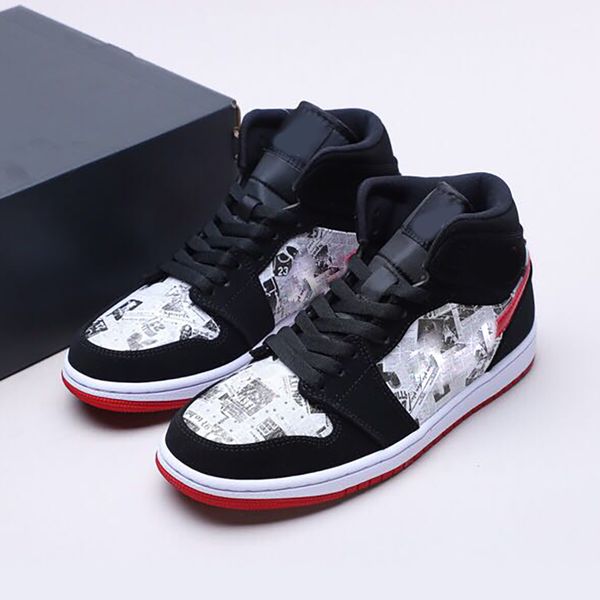 

2021 jumpman women's basketball shoes men's 1 s black/red/ outdoor sports