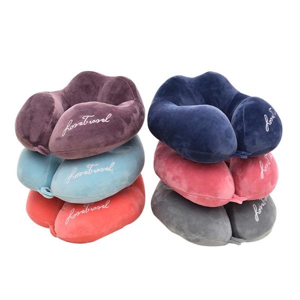

pillow household u shaped memory foam neck pillows soft slow rebound space travel cervical airplane office car neckguard
