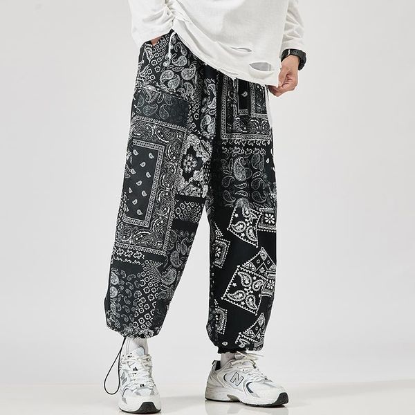 

men's pants 2021 harem fashion jogger sweatpants korean man loose oversized trousers funny streetwear male casual 5xl, Black