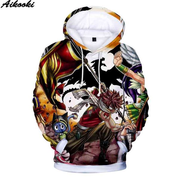 

women's hoodies & sweatshirts long-sleeve anime fairy tail boy/girls sweatshrit oversized sweatshirt with hoodie children comfortable w, Black