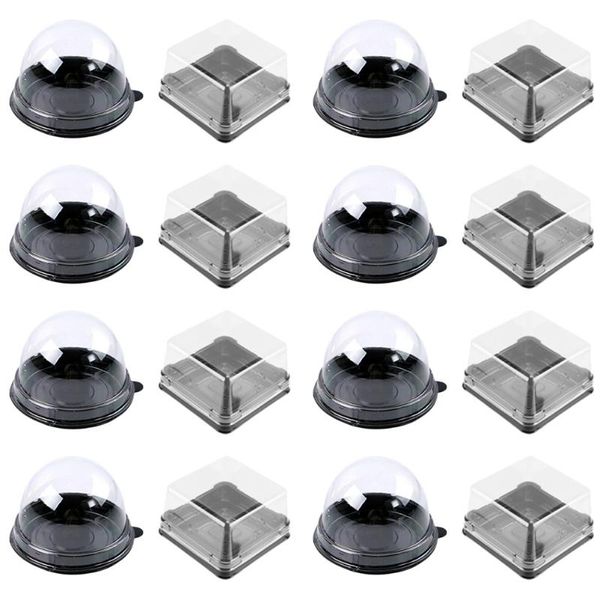 

gift wrap 100 pcs chic exquisite cupcake boxes waterproof egg-yolk puff (black)