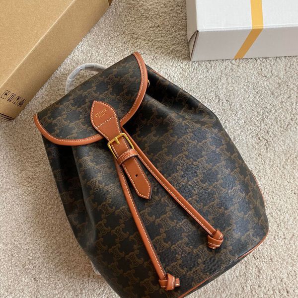 

2021 triomphe [high end version]arc de backpack vintage flower student travel bag men's and women's common trend luxuryss designer