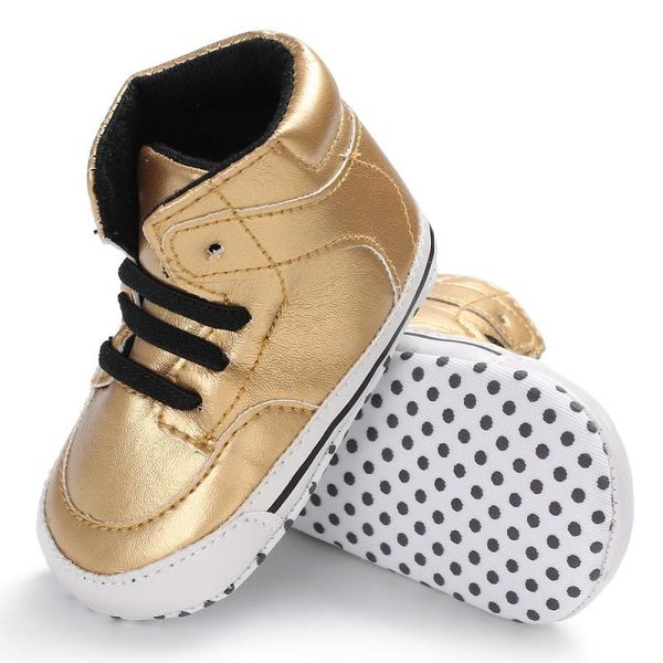 

first walkers baby boy lace pu leather casual soft anti-slip toddler shoes sneakers