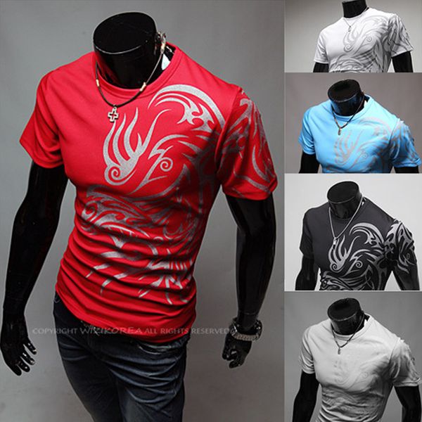 

factoryebil 3d fashion shirts mens printing new designer t men's summer tshirt tattoo round neck casual short-sleeved larg, White;black