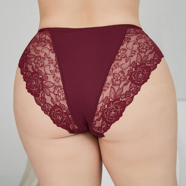 

women's panties large size high waist for women underwear ladies big briefs plus transparent lace female xxl 3xl, Black;pink