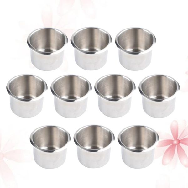 

10pcs a1101 stainless steel drop-in cup holder table drink for rv car truck camper (silver) atv parts